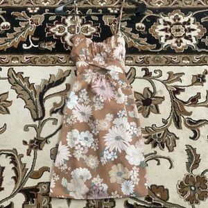 Tan flower sun dress